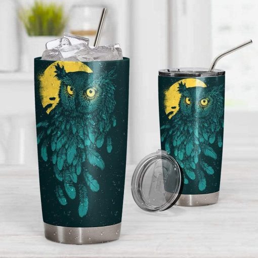 Owl By Vanishing Night Stainless Steel Cup