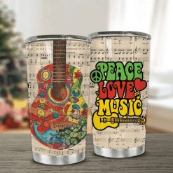 Peace Love Music Stainless Steel Cup