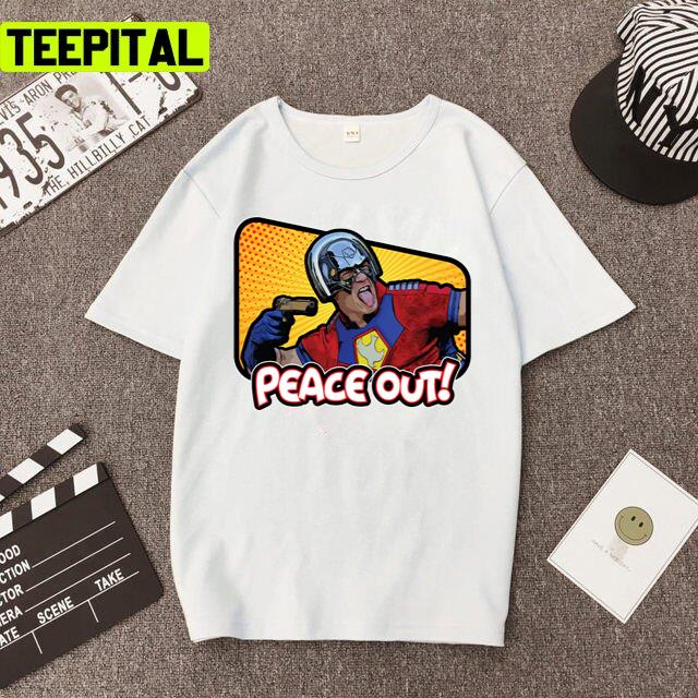 Peacemaker 'peace Out' Costume Retro Unisex T-Shirt