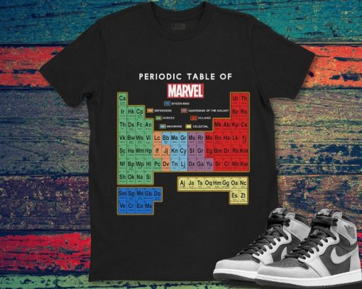 Periodic Table Of Marvel Unisex Gift T-Shirt