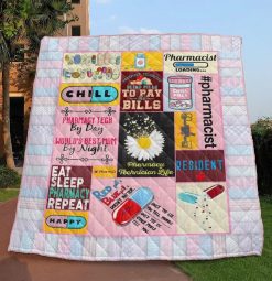 Pharmacy Tech By Day World’s Best Mom By Night Quilt Blanket