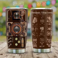 Photography Vintage Camera Stainless Steel Cup