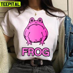 Pink Frog Who Lets The Frogs Out Design Unisex T-Shirt