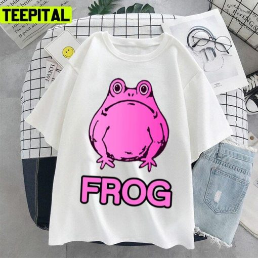 Pink Frog Who Lets The Frogs Out Design Unisex T-Shirt