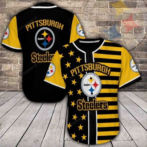 Pittsburgh Steelers Personalized 3d Baseball Jersey Shirt 71