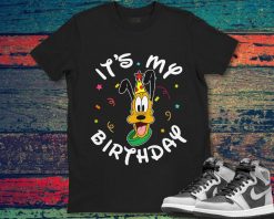 Pluto Dog Its My Birthday Dog Birthday Disney T-Shirt