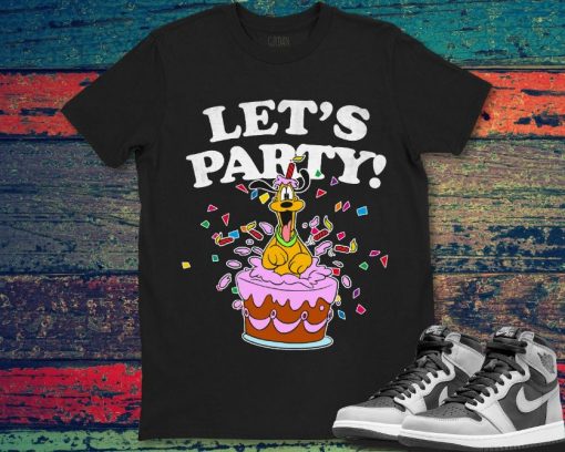 Pluto Lets Party Cute Dog Birthday Winnie the Pooh T-Shirt