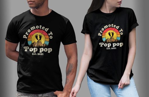 Promoted To Pop Pop Est 2022 Happy Father’s Day Unisex T-Shirt