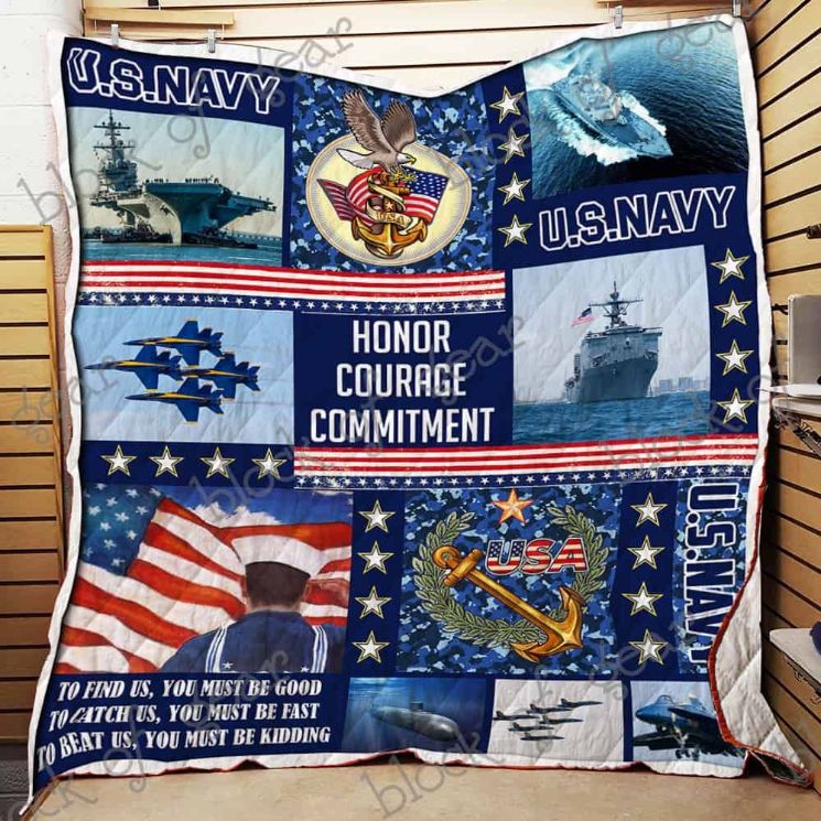 Proud Us Navy To Find Us Quilt Blanket