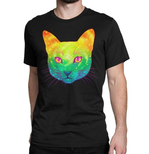 Psychedelic Colorful Cat T-Shirt