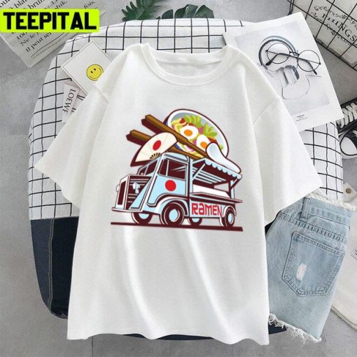 Ramen Noodles Chibi Animation Design Unisex T-Shirt