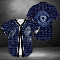 Raven Viking Personalized 3d Baseball Jersey kv