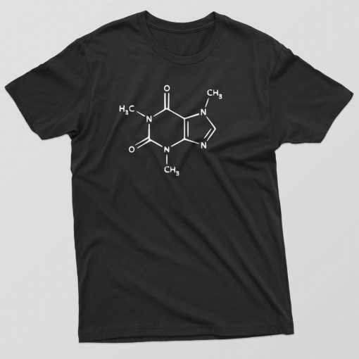 Reality Glitch Caffeine Molecule Mens Coffee T-Shirt