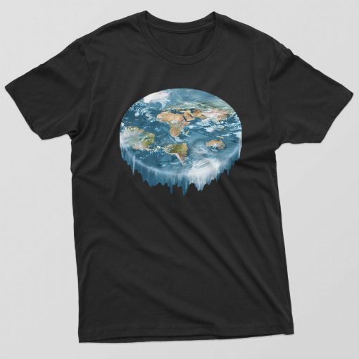 Reality Glitch Flat Earth Waterfall Mens T-Shirt