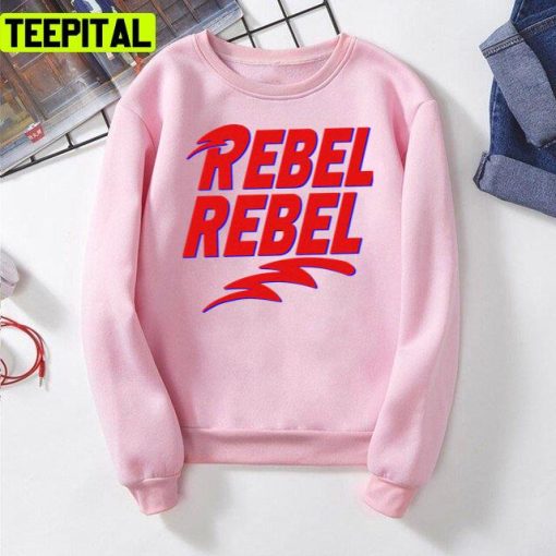 Rebel Rebel Glitter Design Unisex T-Shirt