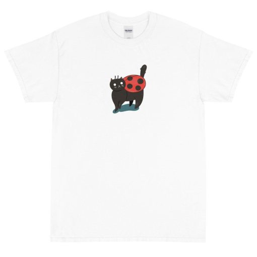 Red Ladybug Cat Unisex Short Sleeve T-Shirt