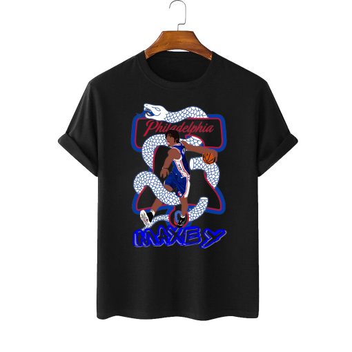 Retro Art Tyrese Maxey Philadelphia 76ers NBA Basketball Unisex T-Shirt