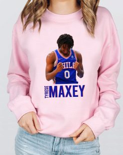 Retro Blue Style Tyrese Maxey Philadelphia 76ers NBA Basketball Unisex T-Shirt