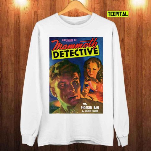Retro Pulp Fiction Magazine Cover Mammoth Detective Unisex T-Shirt