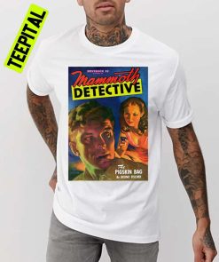 Retro Pulp Fiction Magazine Cover Mammoth Detective Unisex T-Shirt