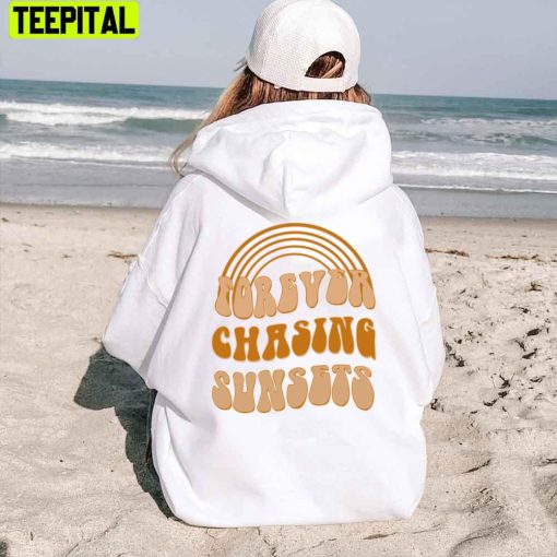 Retro Style Forever Chasing Sunsets Unisex Hoodie