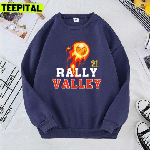 Retro Sunset Rally In The Valley Flaming Phoenix Basketball Unisex T-Shirt