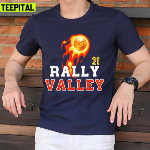 Retro Sunset Rally In The Valley Flaming Phoenix Basketball Unisex T-Shirt