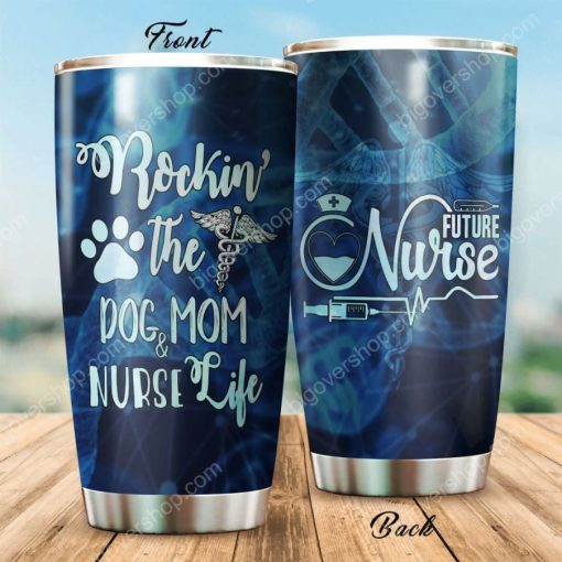 Rockin’ The Dog Mom Stainless Steel Cup