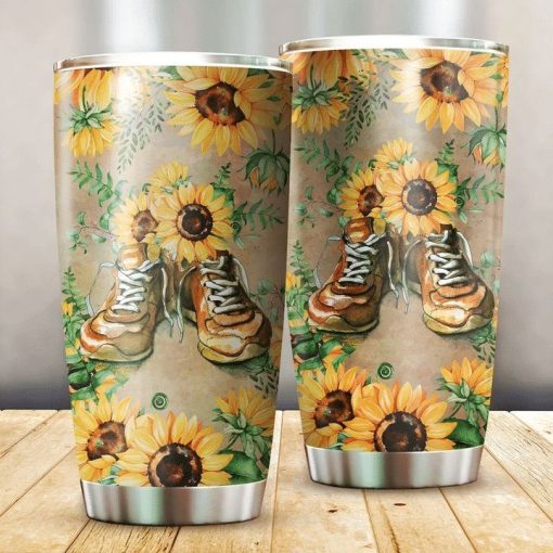 Running Shoes Sunflower Stainless Steel Cup