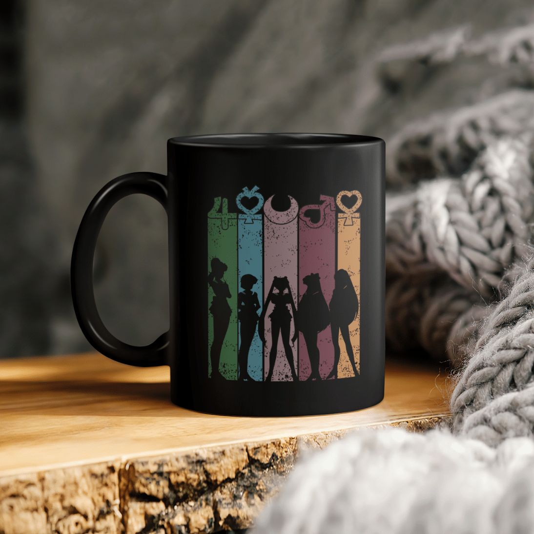 Sailor Moon Group Symbols Ceramic Coffee Mug