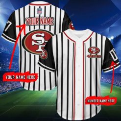 San Francisco 49ers Personalized Baseball Jersey Shirt 166