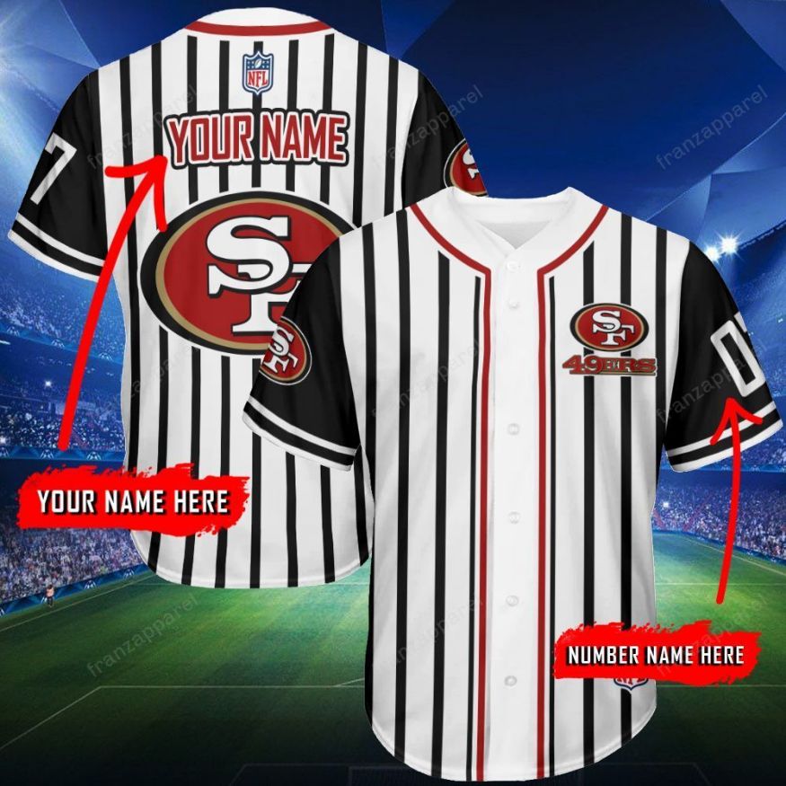 San Francisco 49ers Personalized Baseball Jersey Shirt 166 – Teepital –  Everyday New Aesthetic Designs