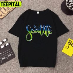 Seattle Aesthetic Text Seattle Seahawks Design Unisex T-Shirt