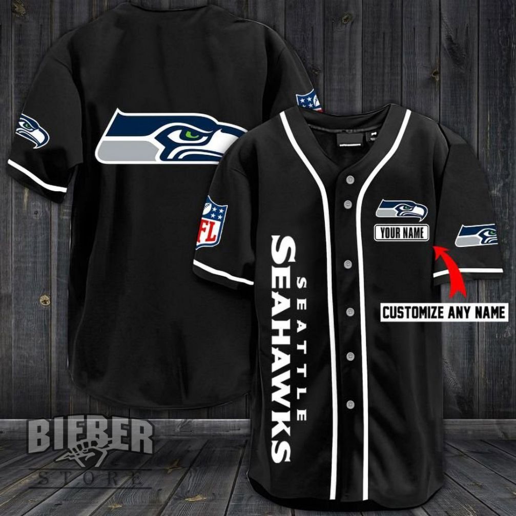 Seattle Seahawks NFL Gucci Custom Name And Number Baseball Jersey