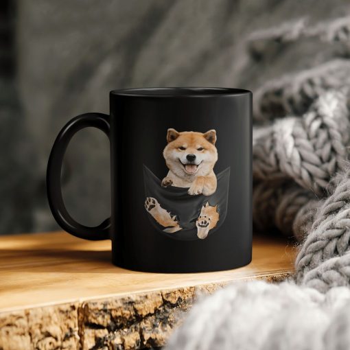 Shiba In Pocket Ceramic Coffee Mug