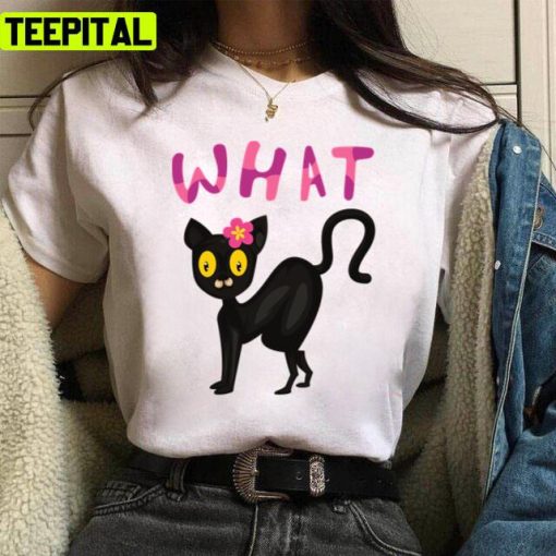 Shocked Cat Twitter Meme Design Unisex T-Shirt