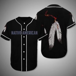 Simple Native American Black Personalized 3d Baseball Jersey
