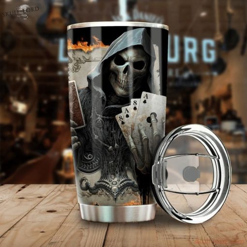 Skull Joker Floral Stainless Steel Cup