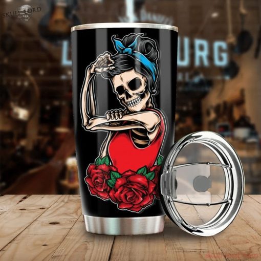 Skull Strong Lady Stainless Steel Cup