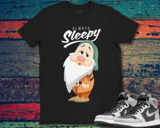 Sleep Dwarf Disney Snow White and The Seven Dwarfs Always Sleepy Unisex Gift T-Shirt