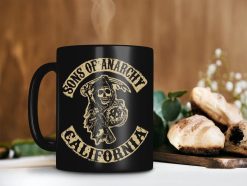 Sons Of Anarchy California Mug Anarchy Motorcycle Club Mug American Crime Coffee Mug Premium Sublime Ceramic Coffee Mug Black