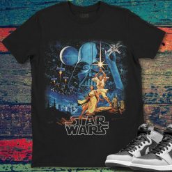 Star Wars A New Hope Faded Vintage Poster Graphic Unisex Gift T-Shirt