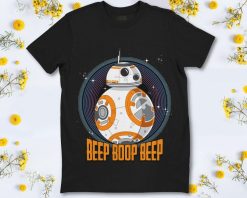 Star Wars BB-8 Beep Quote Circle Design Graphic T-Shirt