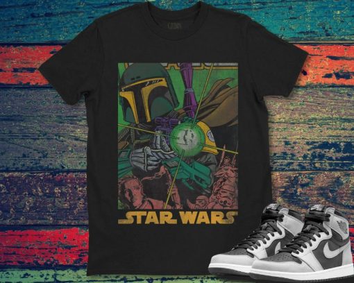 Star Wars Boba Fett Vintage Comic Book T-Shirt