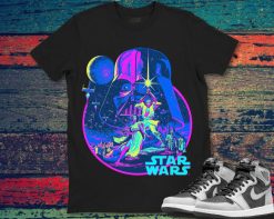 Star Wars Bright Classic Neon Poster Art Graphic Unisex Gift T-Shirt