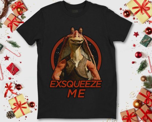 Star Wars Jar Jar Binks Exsqueeze Me Graphic T-Shirt