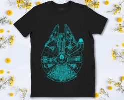 Star Wars Millennium Falcon Teal Details Graphic T-Shirt