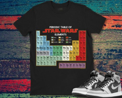 Star Wars Periodic Table of Elements Graphic Unisex Gift T-Shirt