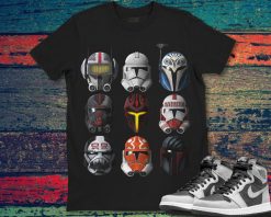 Star Wars The Clone Wars Clone Helmets Unisex Gift T-Shirt