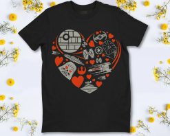 Star Wars Valentines Day Heart Galaxy T-Shirt